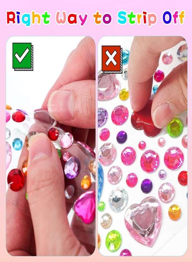 OHOME 3000 PCS Gem Stickers - Self Adhesive Scrapbook Supplies | Rhinestones for Crafts Supplies,Small Earrings Face Nail Jewels for Kids - Face Gems Body Glitter Hair Jewelry for Women,Valentines Gifts - Image 5